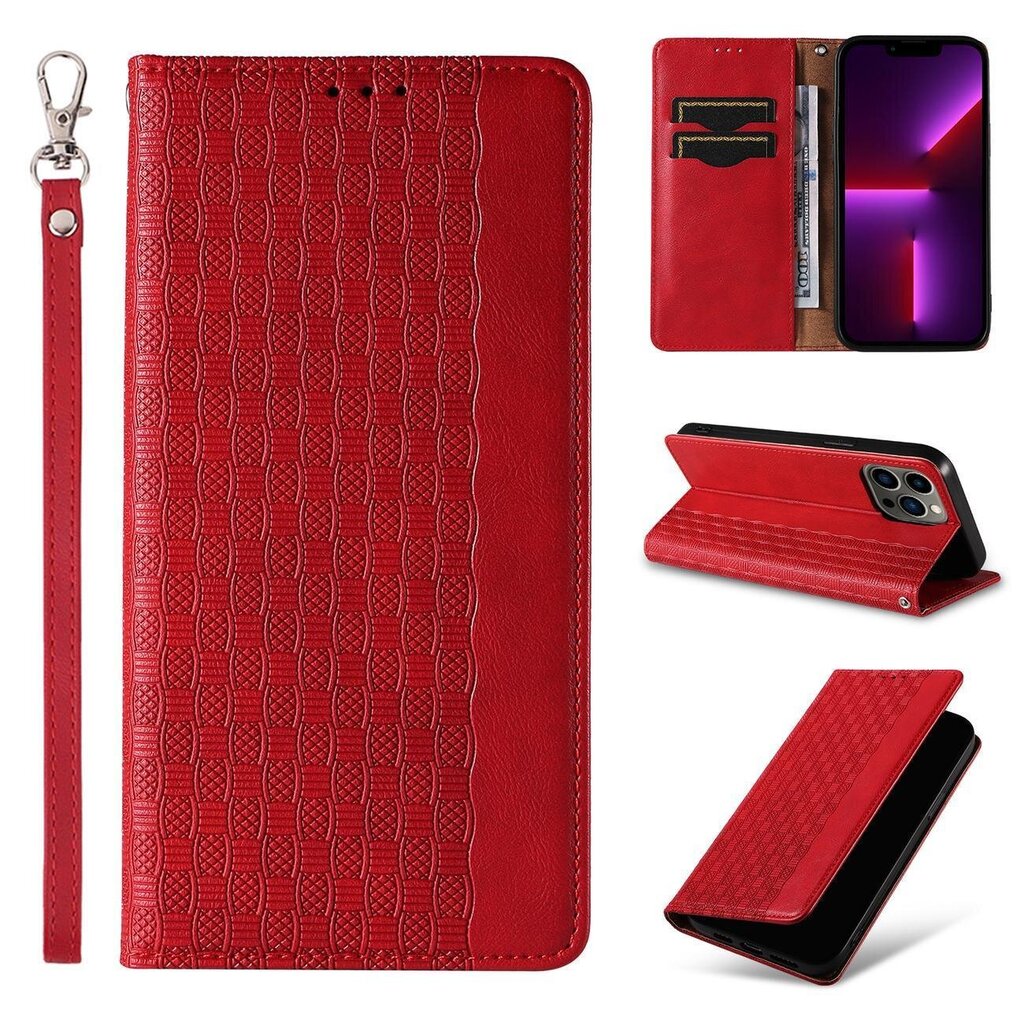 Telefoni kaaned Magnet Strap Case Case for iPhone 13 Pro Max Pouch Wallet + Mini Lanyard Pendant (Red) цена и информация | Telefonide kaitsekaaned ja -ümbrised | hansapost.ee