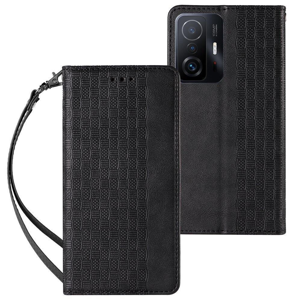 Telefoni kaaned Magnet Strap Case Case for Samsung Galaxy A12 5G Pouch Wallet + Mini Lanyard Pendant (Black) цена и информация | Telefonide kaitsekaaned ja -ümbrised | hansapost.ee
