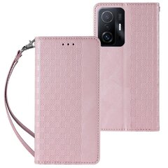 Telefoni kaaned Magnet Strap Case Case for Samsung Galaxy A12 5G Pouch Wallet + Mini Lanyard Pendant (Pink) hind ja info | Telefonide kaitsekaaned ja -ümbrised | hansapost.ee