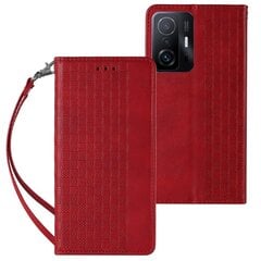 Telefoni kaaned Magnet Strap Case Case for Samsung Galaxy A12 5G Pouch Wallet + Mini Lanyard Pendant (Red) hind ja info | Telefonide kaitsekaaned ja -ümbrised | hansapost.ee