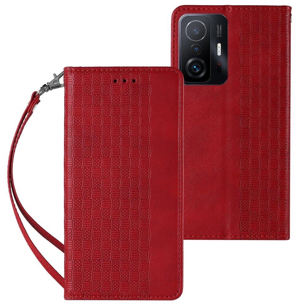 Telefoni kaaned Magnet Strap Case Case for Samsung Galaxy A12 5G Pouch Wallet + Mini Lanyard Pendant (Red) цена и информация | Telefonide kaitsekaaned ja -ümbrised | hansapost.ee