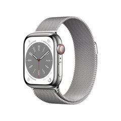 Apple Watch Series 8 GPS + Cellular 45мм Silver Stainless Steel Case ,Silver Milanese Loop MNKJ3EL/A LV-EE цена и информация | Apple Умные часы и браслеты | hansapost.ee