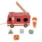Puidust tuletõrjemasin koos klotside ja nööriga Smiki цена и информация | Beebide mänguasjad | hansapost.ee