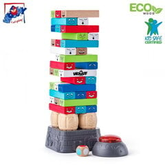 Деревянный пазл башня - детская развивающейся игра Woody 10212 3+ года, 10.5 x 29 см цена и информация | Развивающие игрушки для детей | hansapost.ee