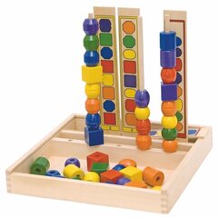 Деревянная логическая игра "Последовательность бисера", Woody цена и информация | Развивающие игрушки для детей | hansapost.ee