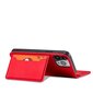 Telefoni kaaned Magnet Card Case for iPhone 13 mini cover card wallet card stand (Red) цена и информация | Telefonide kaitsekaaned ja -ümbrised | hansapost.ee