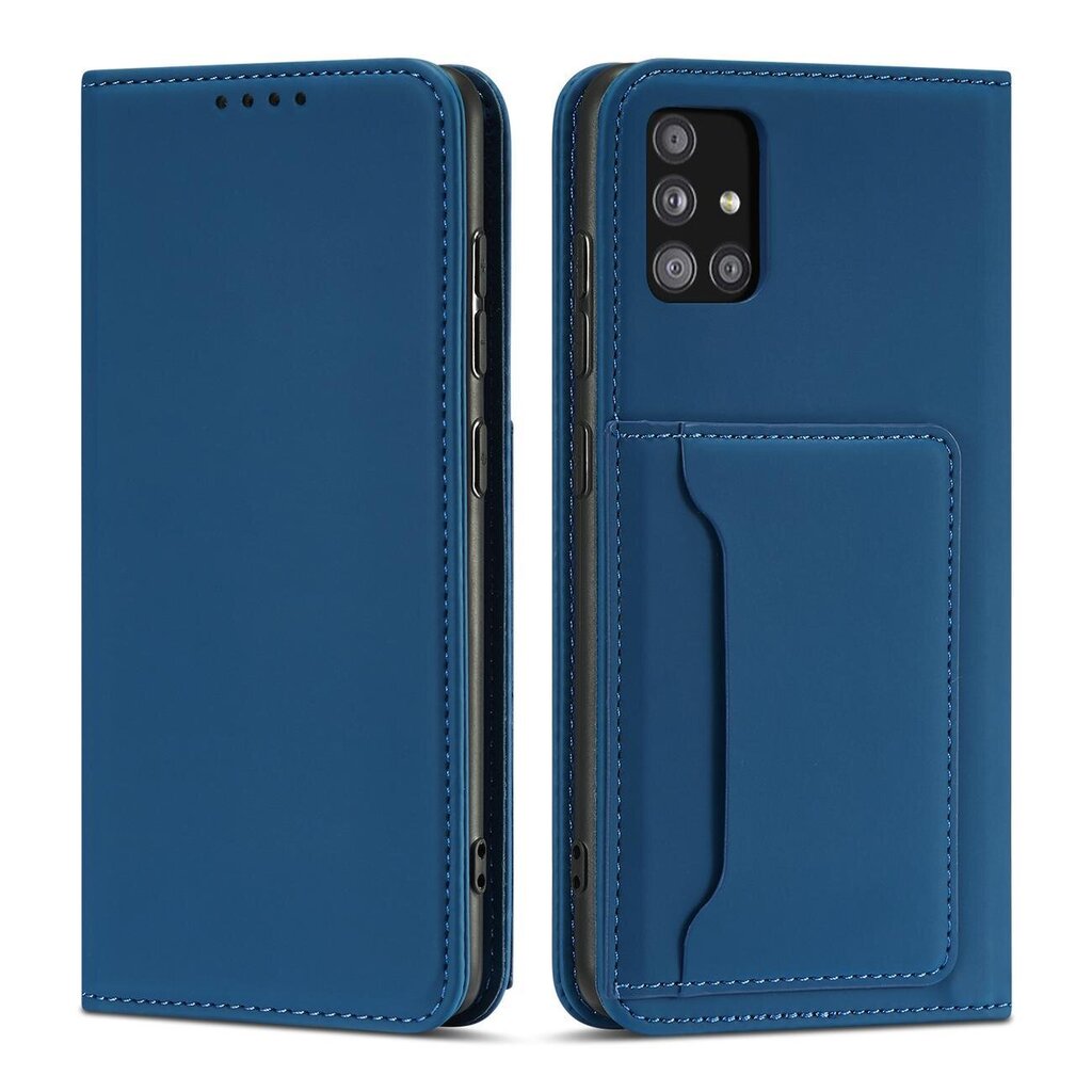 Telefoni kaaned Magnet Card Case Case For Samsung Galaxy A52 5G Pouch Wallet Card Holder Blue (Niebieski) цена и информация | Telefonide kaitsekaaned ja -ümbrised | hansapost.ee