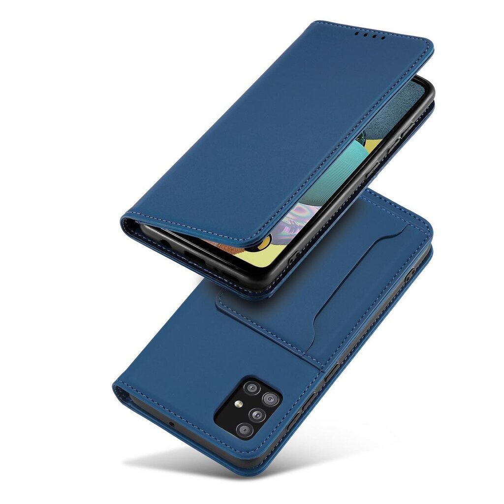 Telefoni kaaned Magnet Card Case Case For Samsung Galaxy A52 5G Pouch Wallet Card Holder Blue (Niebieski) цена и информация | Telefonide kaitsekaaned ja -ümbrised | hansapost.ee