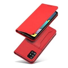 Telefoni kaaned Magnet Card Case For Samsung Galaxy A52 5G Pouch Wallet Card Holder (Red) hind ja info | Telefonide kaitsekaaned ja -ümbrised | hansapost.ee