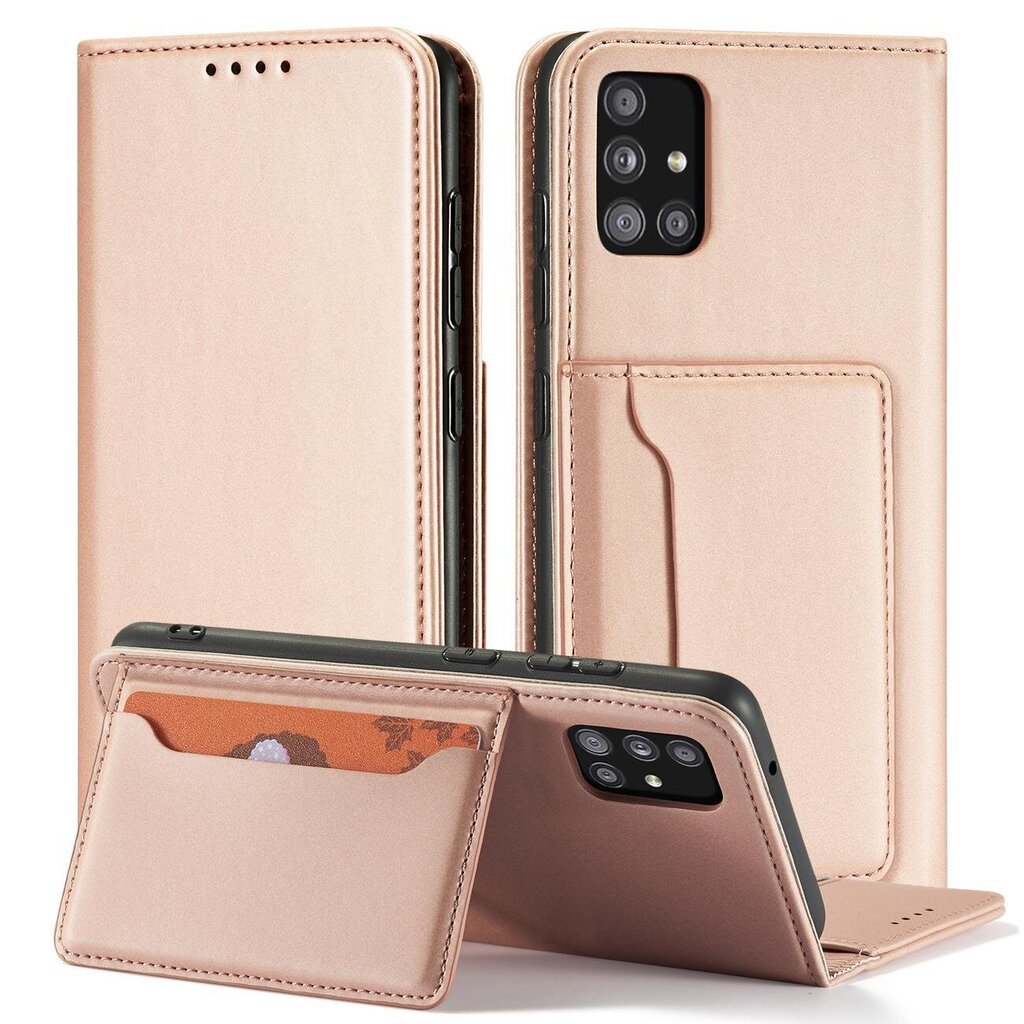 Telefoni kaaned Magnet Card Case For Samsung Galaxy A53 5G Pouch Wallet Card Holder (Pink) цена и информация | Telefonide kaitsekaaned ja -ümbrised | hansapost.ee