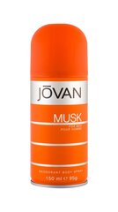 Parfümeeritud spreideodorant Jovan Musk meestele 150 ml цена и информация | Мужская парфюмированная косметика | hansapost.ee