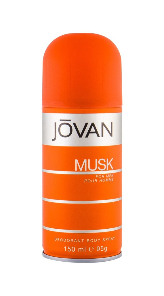 Parfümeeritud spreideodorant Jovan Musk meestele 150 ml hind ja info | Dušigeelid ja deodorandid meestele | hansapost.ee