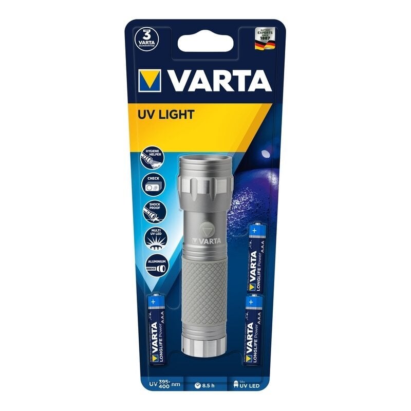 Taskulamp Varta UV LIGHT 3AAA hind ja info | Taskulambid, pealambid ja prožektorid | hansapost.ee