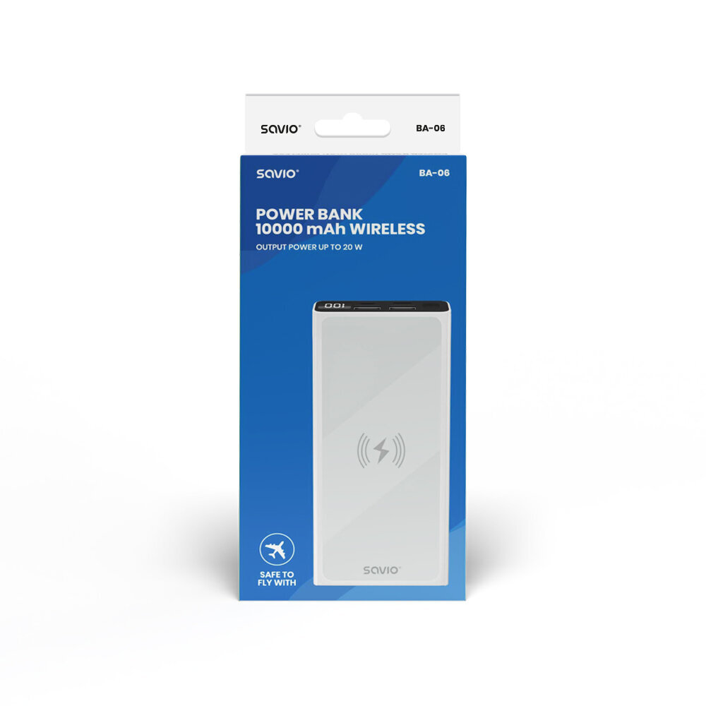 Savio BA-06 10000 mAh White цена и информация | Akupangad | hansapost.ee