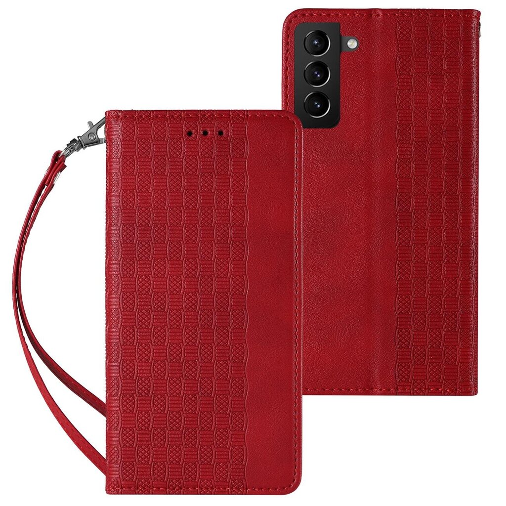 Telefoni kaaned Magnet Strap Case Case for Samsung Galaxy S22 + (S22 Plus) Pouch Wallet + Mini Lanyard Pendant (Red) цена и информация | Telefonide kaitsekaaned ja -ümbrised | hansapost.ee