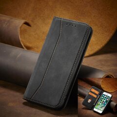 Telefoni kaaned Magnet Fancy Case for iPhone SE 2022 / SE 2020 / iPhone 8 / iPhone 7 Pouch Wallet Card Holder (Black) hind ja info | Telefonide kaitsekaaned ja -ümbrised | hansapost.ee