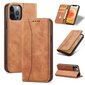 Telefoni kaaned Magnet Fancy Case Case for iPhone 12 Pro Pouch Card Wallet Card Stand (Brown) hind ja info | Telefonide kaitsekaaned ja -ümbrised | hansapost.ee