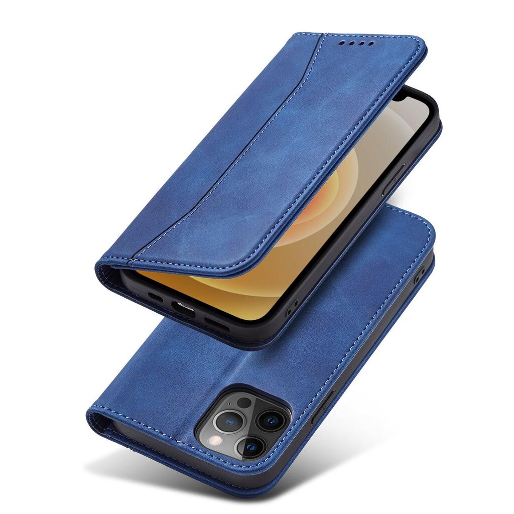 Telefoni kaaned Magnet Fancy Case Case for iPhone 12 Pro Max Pouch Card Wallet Card Stand Blue (Niebieski) hind ja info | Telefonide kaitsekaaned ja -ümbrised | hansapost.ee