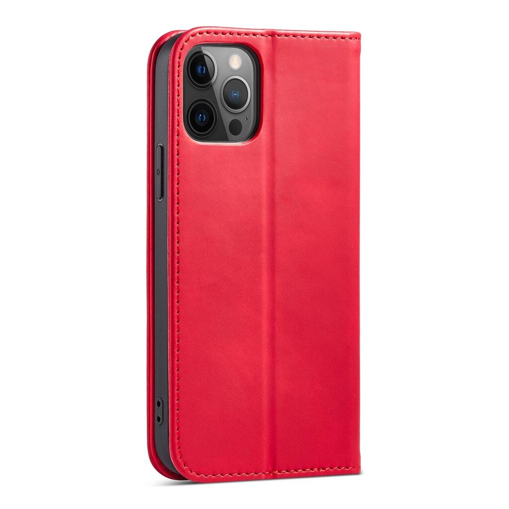 Telefoni kaaned Magnet Fancy Case Case for iPhone 12 Pro Max Pouch Wallet Card Holder (Red) hind ja info | Telefonide kaitsekaaned ja -ümbrised | hansapost.ee