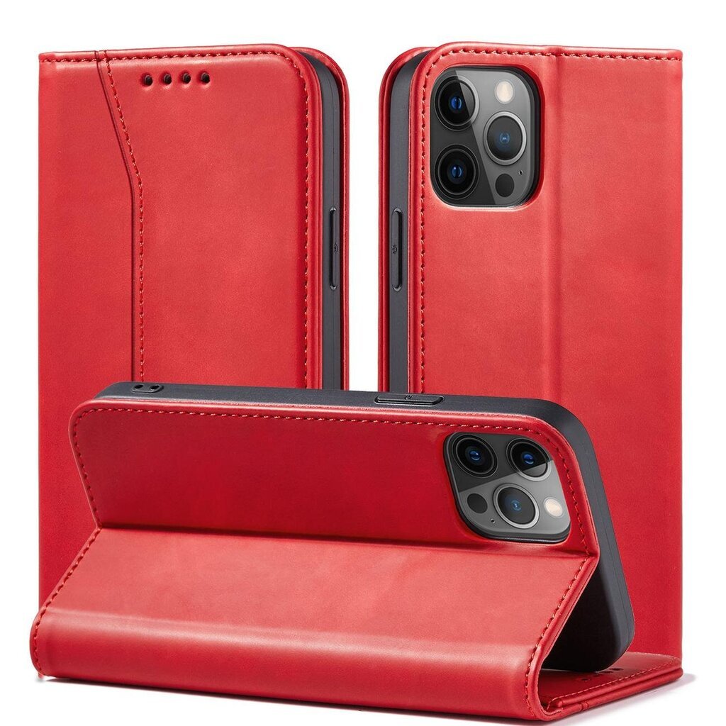 Telefoni kaaned Magnet Fancy Case Case for iPhone 12 Pro Max Pouch Wallet Card Holder (Red) цена и информация | Telefonide kaitsekaaned ja -ümbrised | hansapost.ee