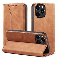 Telefoni kaaned Magnet Fancy Case Case for iPhone 13 Pro Max Pouch Card Wallet Card Holder (Brown) hind ja info | Telefonide kaitsekaaned ja -ümbrised | hansapost.ee