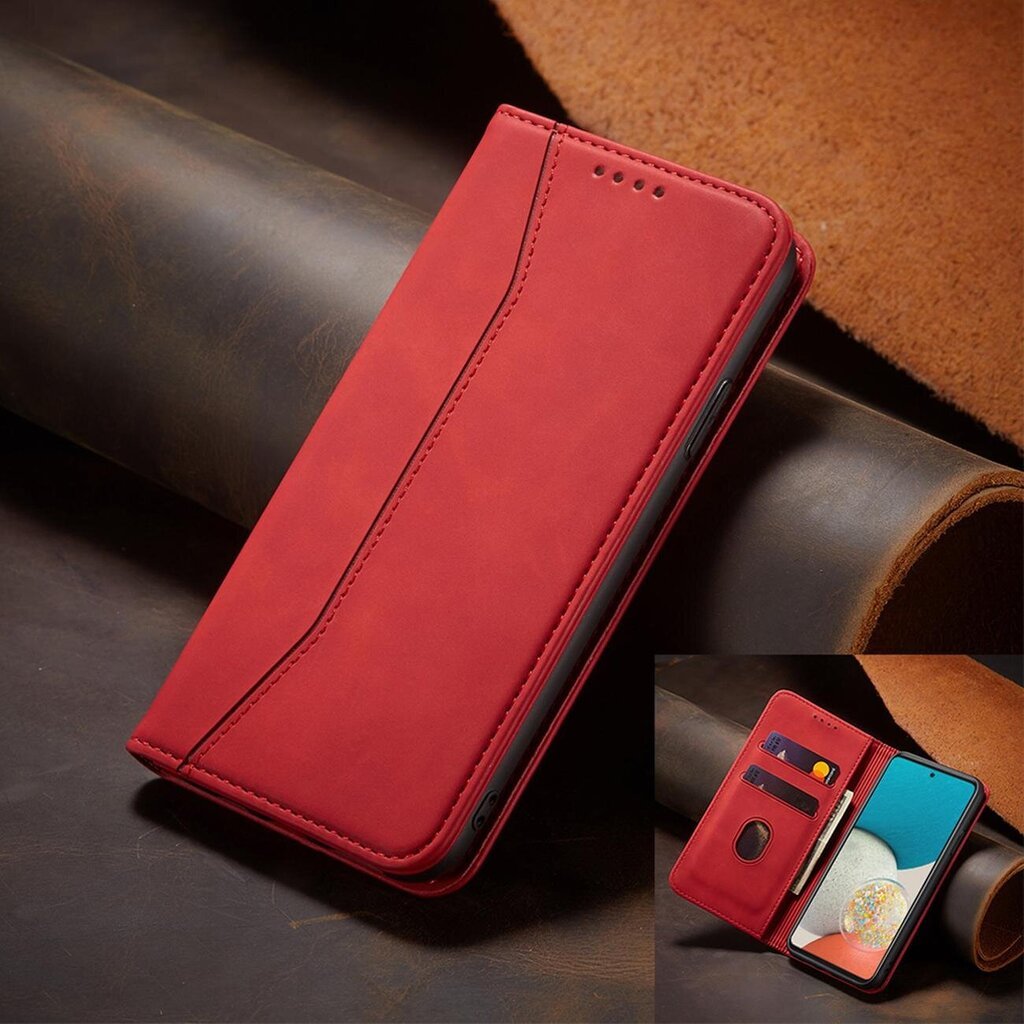 Telefoni kaaned Magnet Fancy Case Case For Samsung Galaxy A53 5G Pouch Wallet Card Holder (Red) hind ja info | Telefonide kaitsekaaned ja -ümbrised | hansapost.ee