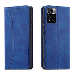 Telefoni kaaned Magnet Fancy Case Case for Xiaomi Redmi Note 11 Pro Pouch Card Wallet Card Holder Blue (Niebieski) hind ja info | Telefonide kaitsekaaned ja -ümbrised | hansapost.ee