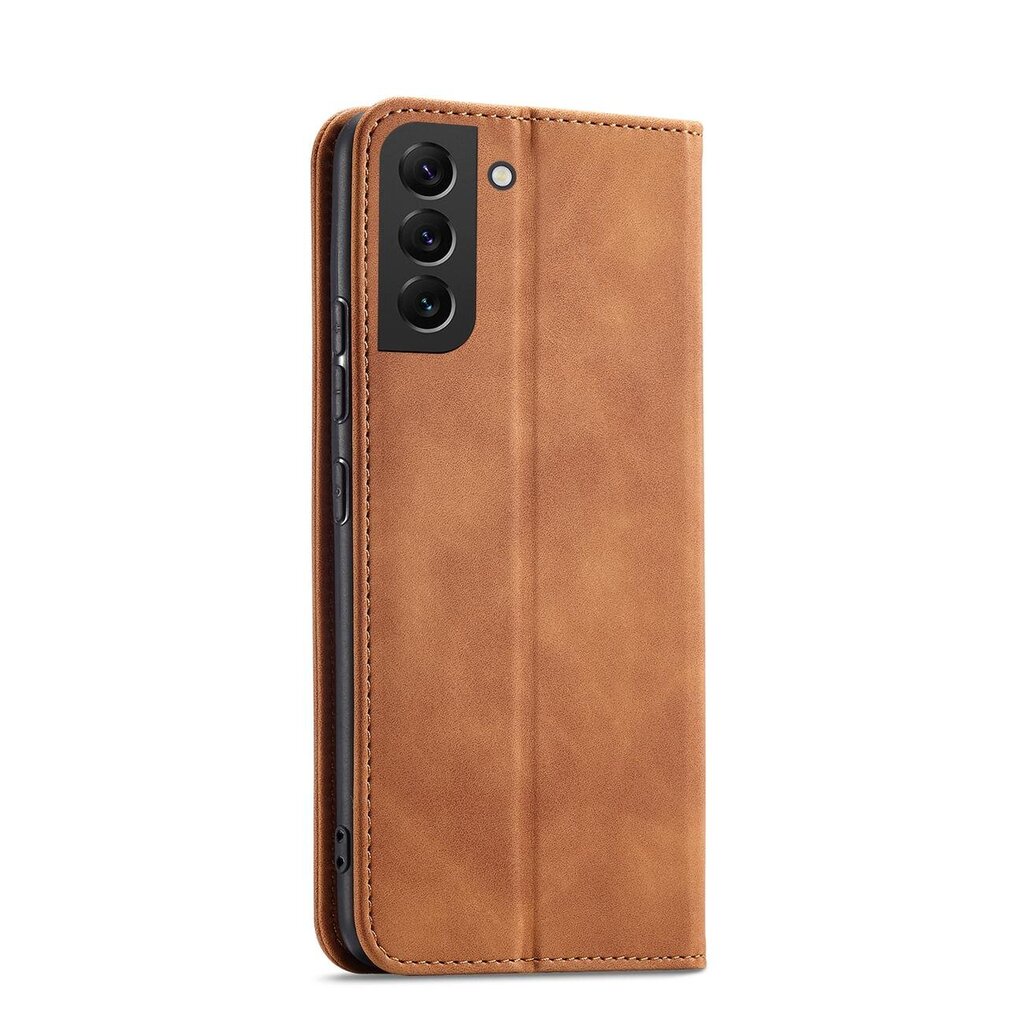 Telefoni kaaned Magnet Fancy Case Case for Samsung Galaxy S22 + (S22 Plus) Pouch Wallet Card Holder (Brown) hind ja info | Telefonide kaitsekaaned ja -ümbrised | hansapost.ee