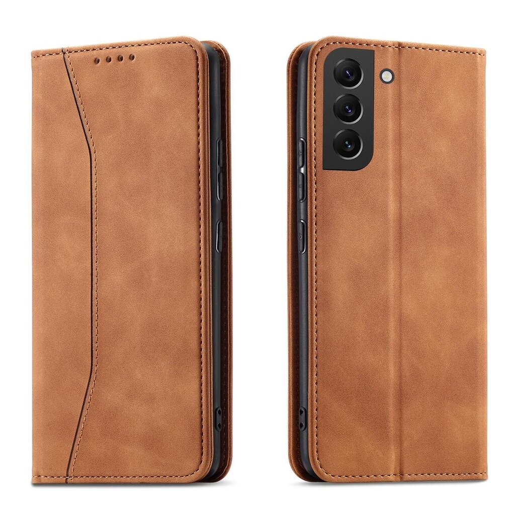 Telefoni kaaned Magnet Fancy Case Case for Samsung Galaxy S22 + (S22 Plus) Pouch Wallet Card Holder (Brown) hind ja info | Telefonide kaitsekaaned ja -ümbrised | hansapost.ee