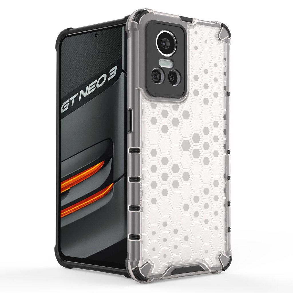 Telefoniümbris Honeycomb case armored cover with a gel frame Realme GT Neo 3 (Transparent) hind ja info | Telefonide kaitsekaaned ja -ümbrised | hansapost.ee