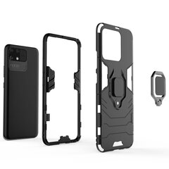 Telefoniümbris Ring Armor tough hybrid case cover + magnetic holder Realme Narzo 50A black цена и информация | Чехлы для телефонов | hansapost.ee