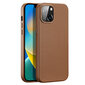 Telefoniümbris Dux Ducis Grit Leather Case for iPhone 14 Elegant Faux Leather Cover (MagSafe Compatible) (Brown) hind ja info | Telefonide kaitsekaaned ja -ümbrised | hansapost.ee