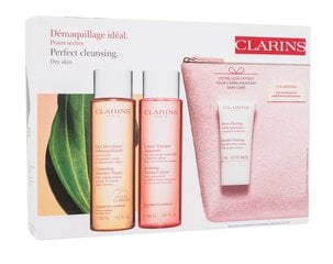 Komplekt Clarins Premium: mitsellaarvesi, 200 ml + toniseeriv näolosjoon 200 ml + koorija, 15 ml + kosmeetikakott цена и информация | Аппараты для ухода за лицом | hansapost.ee