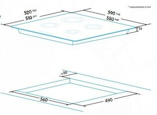 Edesa EGG-6040 TI TR CI N цена и информация | Варочные поверхности | hansapost.ee