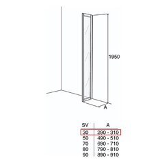 Душевая стенка Ifö Solid SV VF 3 White, матовое стекло цена и информация | Душевые двери и стены | hansapost.ee