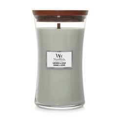 WoodWick lõhnaküünal Lavender & Cedar, 275 g hind ja info | Küünlad, küünlajalad | hansapost.ee