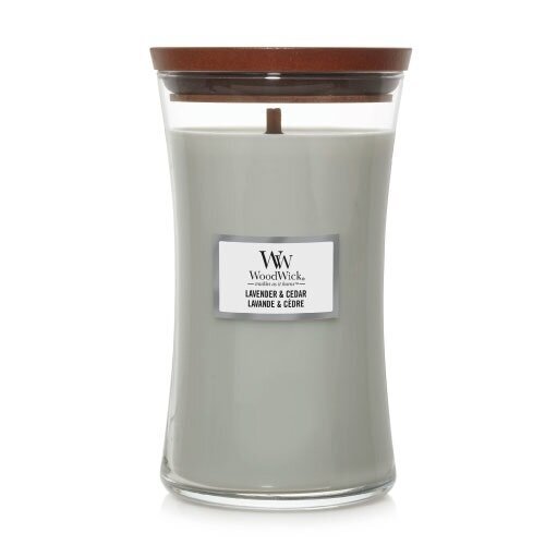 WoodWick lõhnaküünal Lavender & Cedar, 275 g цена и информация | Küünlad, küünlajalad | hansapost.ee