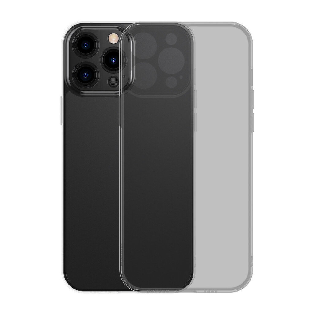 Telefoniümbris Baseus frosted glass case cover for iphone 13 pro hard cover with gel frame (arws001001) (Black) hind ja info | Telefonide kaitsekaaned ja -ümbrised | hansapost.ee