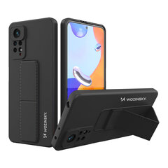 Telefoniümbris Wozinsky Kickstand Case Silicone Stand Cover for Xiaomi Poco X4 Pro 5G (Black) hind ja info | Wozinsky Mobiiltelefonid, fotokaamerad, nutiseadmed | hansapost.ee