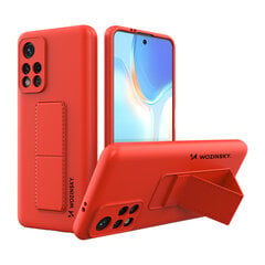 Telefoniümbris Wozinsky Kickstand Case Silicone Stand Cover for Xiaomi Poco M4 Pro 5G (Red) цена и информация | Чехлы для телефонов | hansapost.ee