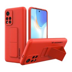 Telefoniümbris Wozinsky Kickstand Case Silicone Stand Cover for Xiaomi Redmi 10 (Red) цена и информация | Чехлы для телефонов | hansapost.ee