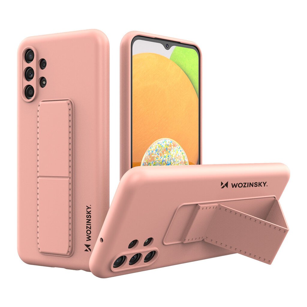 Telefoniümbris Wozinsky Kickstand Case Silicone Stand Cover for Samsung Galaxy A23 (Pink) цена и информация | Telefonide kaitsekaaned ja -ümbrised | hansapost.ee