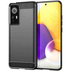 Telefoniümbris Carbon Case Flexible Cover Sleeve for Xiaomi 12 / 12X black hind ja info | Telefonide kaitsekaaned ja -ümbrised | hansapost.ee