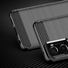 Telefoniümbris Carbon Case Flexible TPU Cover for Oppo A76 / Oppo A36 / Realme 9i black hind ja info | Telefonide kaitsekaaned ja -ümbrised | hansapost.ee