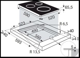 Brandt BPI6364B, induktsioonplaat, 3 keeduala, 60 cm цена и информация | Варочные поверхности | hansapost.ee