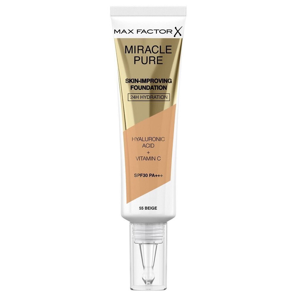 Jumestuskreem Max Factor Miracle Pure Skin Long-Lasting SPF30, 30 ml, 55 Beige цена и информация | Jumestuskreemid ja puudrid | hansapost.ee