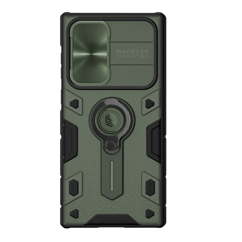 Telefoniümbris Nillkin CamShield Armor Case Case for Samsung Galaxy S22 Ultra Armor Cover Housing Stand ring holder (Green) цена и информация | Telefonide kaitsekaaned ja -ümbrised | hansapost.ee