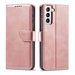 Telefoni kaaned Magnet Case elegant bookcase type case with kickstand for Samsung Galaxy S21 FE (Pink) hind ja info | Telefonide kaitsekaaned ja -ümbrised | hansapost.ee