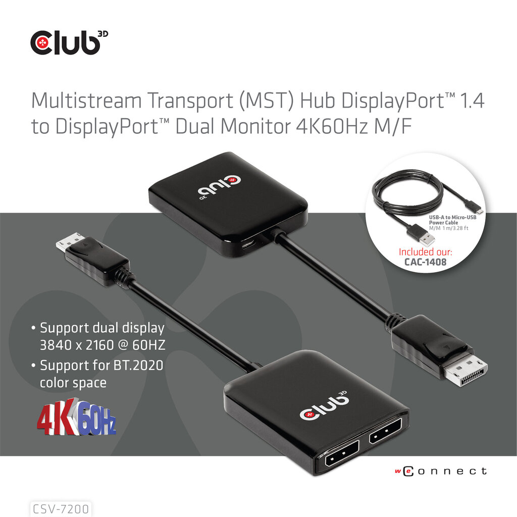 Hub Club 3D CSV-7220 цена и информация | USB adapterid ja jagajad | hansapost.ee