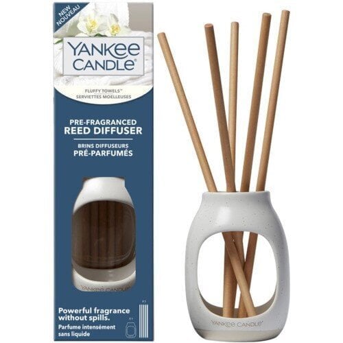 Kodulõhnastaja Yankee Candle Pre-fragranced Reed Diffuser Fluffy Towels - Incense sticks hind ja info | Lõhnapulgad ja kodulõhnastajad | hansapost.ee